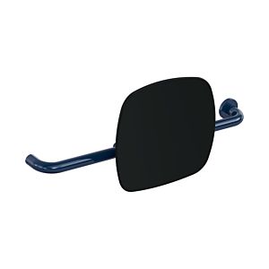 Hewi 801 Rückenstütze 801.51.9263R50 Wandabstand 150mm, Ausführung rechts, Lehne tiefschwarz, stahlblau