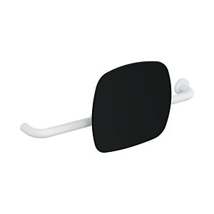 Hewi 801 Rückenstütze 801.51B9263R98 Wandabstand 150mm, Ausführung rechts, matt, Lehne tiefschwarz, signalweiß