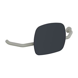 Hewi 801 Rückenstütze 801.51B9272R95 Wandabstand 230mm, rechts, matt, Lehne anthrazitgrau, felsgrau