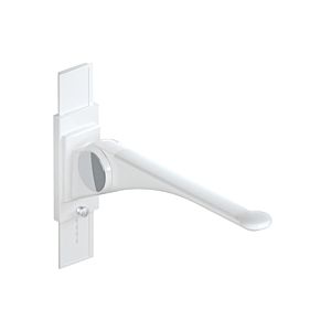 Hewi 802 LifeSystem folding support rail 802.50.41760DR 700 mm, anthracite high-gloss/anthracite matt, with height adjustment