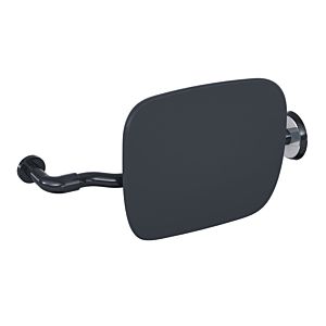 Hewi 802 LifeSystem back support 802.51.90260DR with Escutcheon , anthracite high-gloss/anthracite matt, left