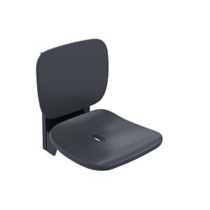 Hewi folding seat 802.51.23460DR height adjustable, anthracite high gloss/anthracite matt