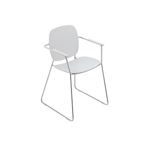 Hewi 950 Badstuhl 950.51.3114098 signalweiß, mit Rücken-/Armlehne und Handtuchreling