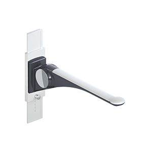 Hewi 802 LifeSystem support rail 802.50.41760TB 700 mm, anthracite high gloss/matt white, with height adjustment