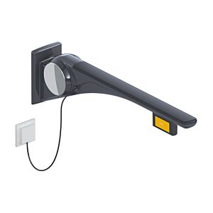 Hewi 802 LifeSystem support rail 802.50.46460DR 900, anthracite high-gloss/anthracite matt, radio button, left