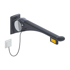 Hewi 802 Rail porteur LifeSystem 802.50.47260TB 900, anthracite brillant/ blanc mat, bouton radio, gauche