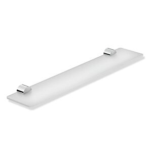 Hewi System 815 shelf 815.03.12045 600 x 40 x 120 mm, Stainless Steel chrome-plated, frosted glass plate