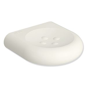Hewi 477 soap dish 477.02B10099 97mm, with knobs, matt, pure white