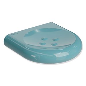 Hewi 477 soap holder 477.02.20055 120mm, with knobs, aqua blue