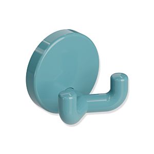 Hewi 801 crochet double 801.90.02055 bleu aqua, avec rosace d = 40mm