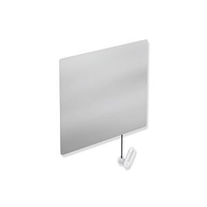 Hewi 801 active + miroir inclinable 801.01D10098 600x540x6mm, avec Halter / poignée, antimicrobien, blanc de Halter