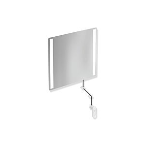 Hewi 801 miroir lumineux inclinable LED 801.01B40098 600x540x6mm, mat, blanc signal