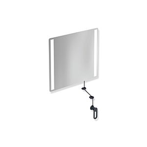 Hewi 801 tilting light mirror LED 801.01B40092 600x540x6mm, matt, anthracite grey