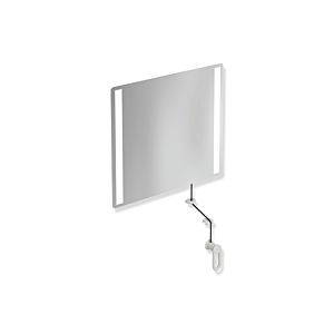Hewi 801 tilting light mirror LED 801.01B40097 600x540x6mm, matt, light grey