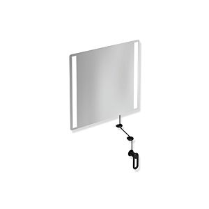 Hewi 801 tilting light mirror LED 801.01B40090 600x540x6mm, matt, deep black