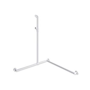 Hewi System 900 Duschhandlauf 900.35M30160VH 1250 x 965 x 965 mm, Edelstahl pulverbeschichtet weiß tiefmatt, rechts