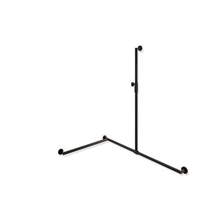 Rampe de douche Hewi System 900 900.35M36360ER 1250 x 947 x 647 mm, version gauche, gris foncé mat profond