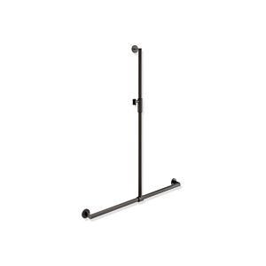 Hewi System 900 Duschhandlauf 900.35M40160ER 1250 x 965 mm, Edelstahl pulverbeschichtet dunkelgrau, schwarz tiefmatt