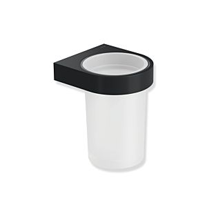 Hewi System 800 Becher 800.04.11065DC schwarz tiefmatt, Kristallglas, pulverbeschichtet