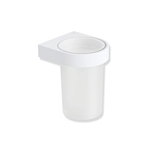 Hewi System 800 Becher 800.04.11065DX weiß matt, Kristallglas, pulverbeschichtet