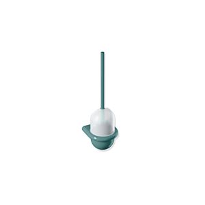 Hewi 477 toilet brush set 477.20.1000555 top part matt white, aqua blue, wall mounting