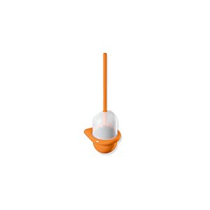 Hewi 477 toilet brush set 477.20.1000524 top part matt white, orange , wall mounting