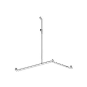 Hewi System 900 shower handrail 900.35M33240 1250 x 765 x 1185 mm, right version, chrome