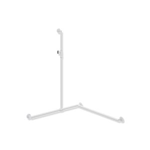 Hewi System 900 Duschhandlauf 900.35M33160VH 1250 x 965 x 965 mm, Ausführung rechts, weiß tiefmatt