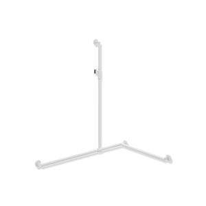 Main courante de douche Hewi System 900 900.35M33260VH 1250 x 765 x 765 mm, version droite, blanc mat profond