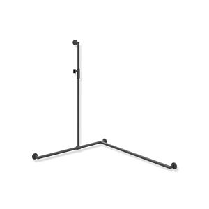 Hewi System 900 Duschhandlauf 900.35M33860ER 1250 x 1185 x 965 mm, Ausführung rechts, schwarz tiefmatt