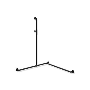 Hewi System 900 Duschhandlauf 900.35M33160CV 1250 x 965 x 965 mm, Ausführung rechts, schwarz tiefmatt