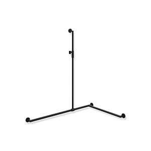 Hewi System 900 Duschhandlauf 900.35M33260CV 1250 x 1185 x 765 mm, Ausführung rechts, schwarz tiefmatt