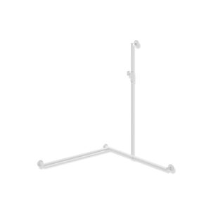 Hewi System 900 shower handrail 900.35M33460VH 1250 x 965 x 965 mm, left version, deep matt white