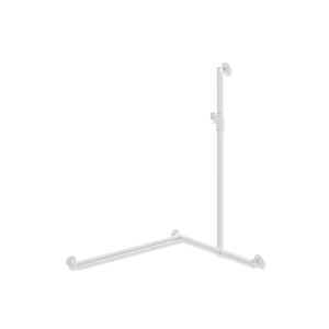 Hewi System 900 Duschhandlauf 900.35M33760VH 1250 x 765 x 965 mm, Ausführung links, weiß tiefmatt