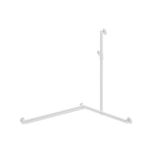 Main courante de douche Hewi System 900 900.35M33960VH 1250 x 965 x 1185 mm, version gauche, blanc mat profond