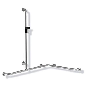 Hewi 805 main courante de douche / baignoire 805.35.32090 1250 x 1185 x 762 mm, support de douche noir profond