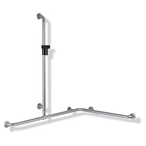 Hewi 805 main courante de douche / baignoire 805.35.32090 1250 x 1185 x 762 mm, support de douche noir profond