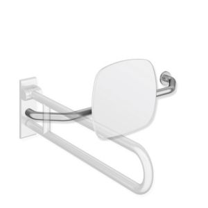 Hewi 805 dossier 805.51.927R98 Inox , poignée à droite, rosace à gauche, blanc signal