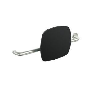 Hewi 805 backrest 805.51.926R90 Stainless Steel , handle on the right, rosette on the left, deep black