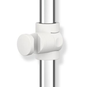 Hewi System 900 Edelstahl-Duschhandlauf 900.35.3094098 1250 x 965 x 1185 mm, verchromt, Brausehalter Polyamid signalweiß, links