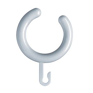 Hewi curtain rings 801.34.E0197 light grey, 5 pieces