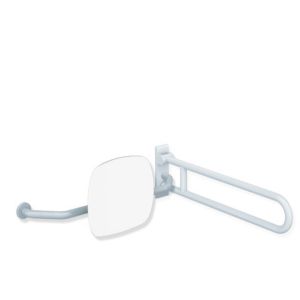 Hewi 801 dossier 801.51.9271L50 distance au mur 230mm, droite, dossier signal blanc, bleu acier