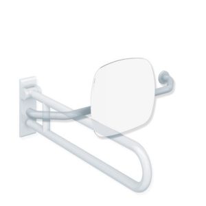 Hewi 801 dossier 801.51.9271R90 distance au mur 230mm, droite, dossier blanc signal, noir profond