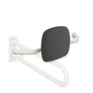 Hewi 801 Rückenstütze 801.51.9272R99 Wandabstand 230mm, rechts, Lehne anthrazitgrau, reinweiß