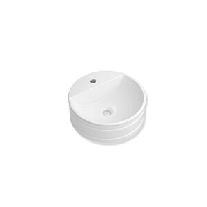 Hewi DUO Waschtisch 950.11.000TJ Ø 42,6 cm, glänzend, Aufsatz, 1 Hahnloch, ohne Überlauf, weiß