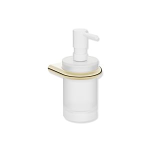 Hewi Series 480 soap/disinfectant dispenser 480.06.00270CK with holder, PVD coated, shiny brass