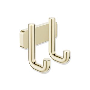 Crochet double Hewi Série 480 480.90.00170CK Revêtement PVD, laiton brillant