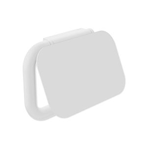 Porte-papier toilette Hewi Série 480 480.21.00160DX avec couvercle, revêtement par poudre blanc mat profond