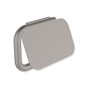 Porte-papier toilette Hewi Série 480 480.21.00160SC avec couvercle, revêtement par poudre gris foncé perle mica mat profond