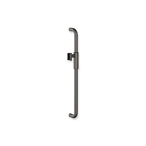 Barre de support de pommeau de douche Hewi Série 480 480.33M00060ER thermolaquée gris foncé perle mica mat profond, 60 cm, avec support de pommeau de douche magnétique